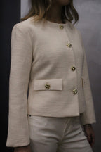 GIACCA BOXY FIT CON BOTTONI GIOIELLO