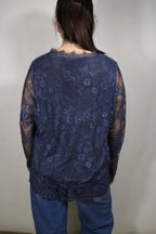 BLUSA IN PIZZO CON MANICHE LUNGHE