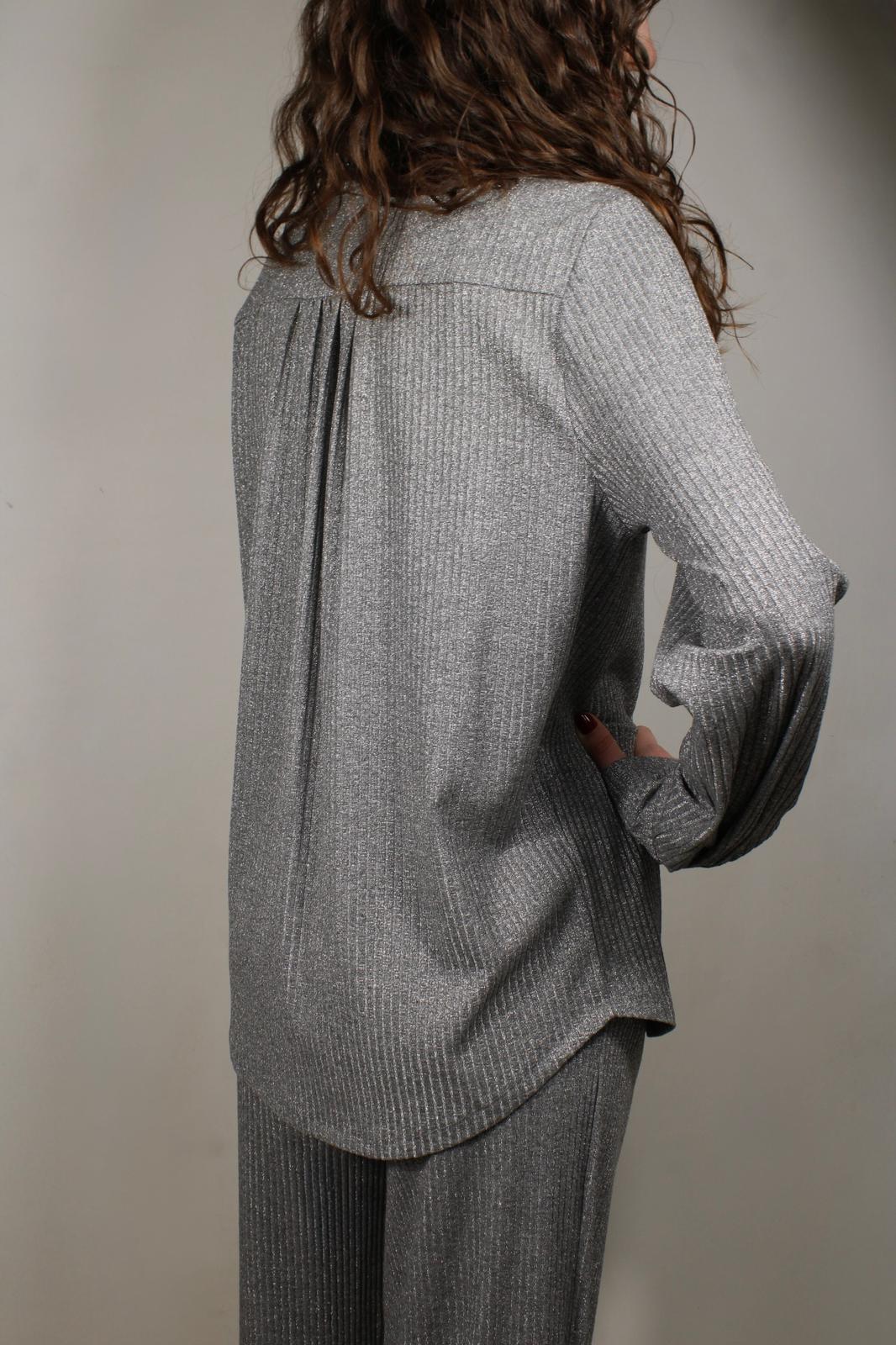 CAMICIA A MANICHE LUNGHE LUREX