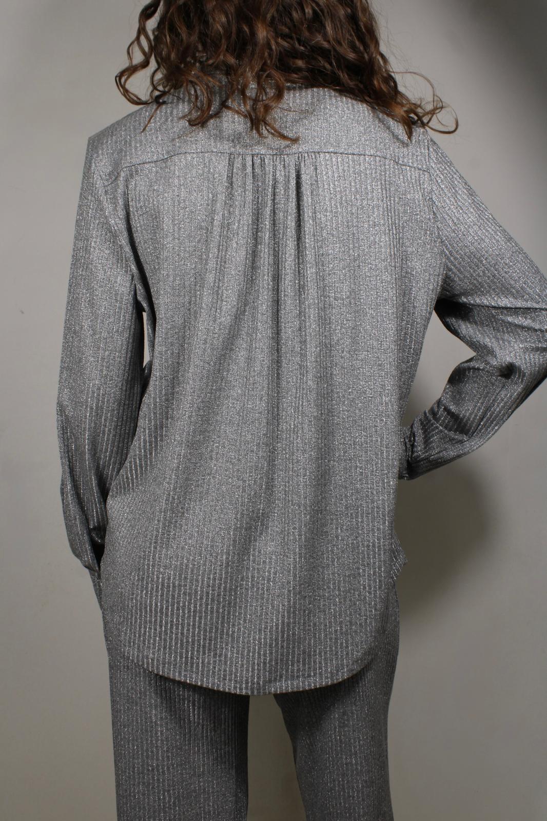 CAMICIA A MANICHE LUNGHE LUREX