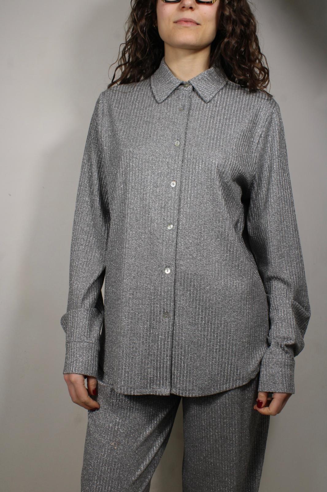 CAMICIA A MANICHE LUNGHE LUREX