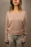 MAGLIONE A SCOLLO A V IN COTONE