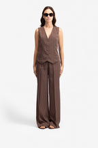 GILET NEUF TENCEL GESSATO